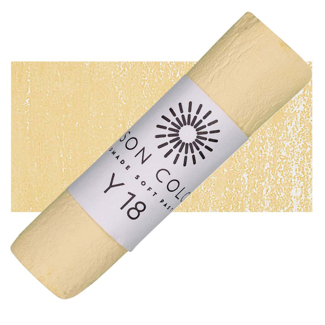 Open in modal - Unison Handmade Pastel - Yellow 18 pastel and swatch