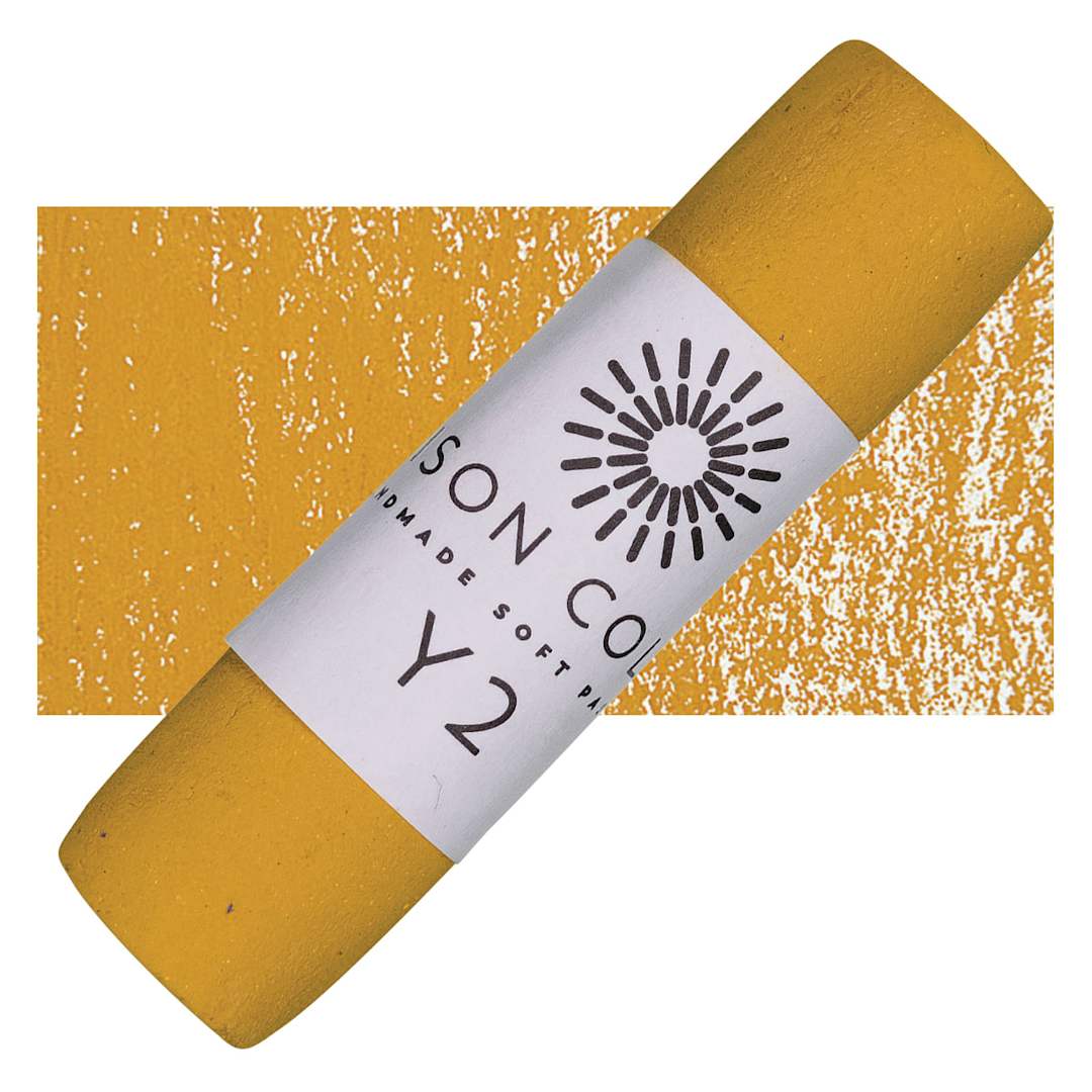 Open in modal - Unison Handmade Pastel - Yellow 2 pastel and swatch