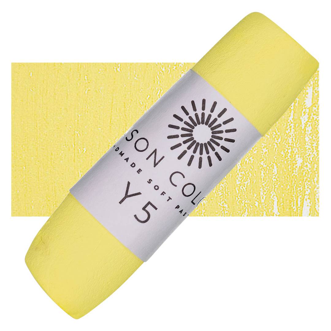 Open in modal - Unison Handmade Pastel - Yellow 5 pastel and swatch