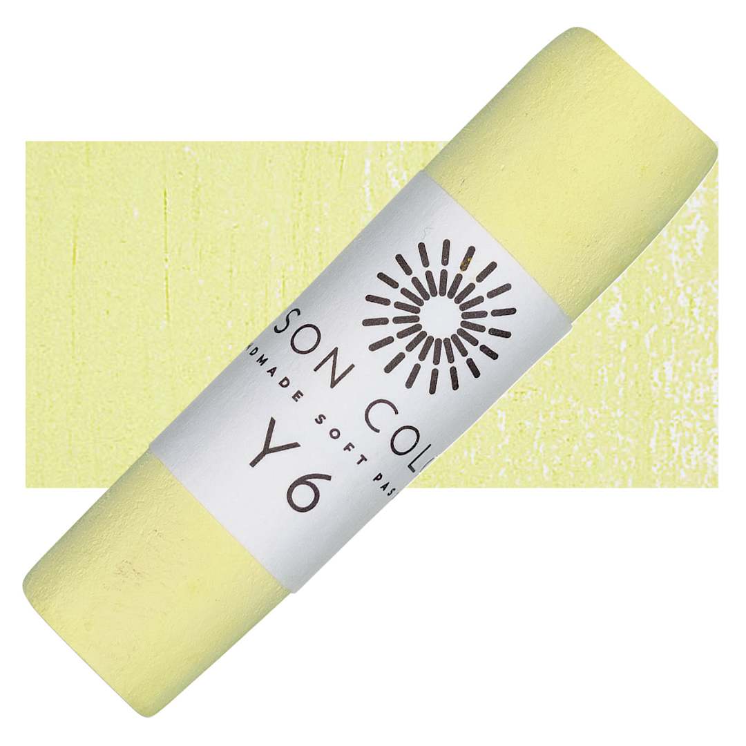 Open in modal - Unison Handmade Pastel - Yellow 6 pastel and swatch