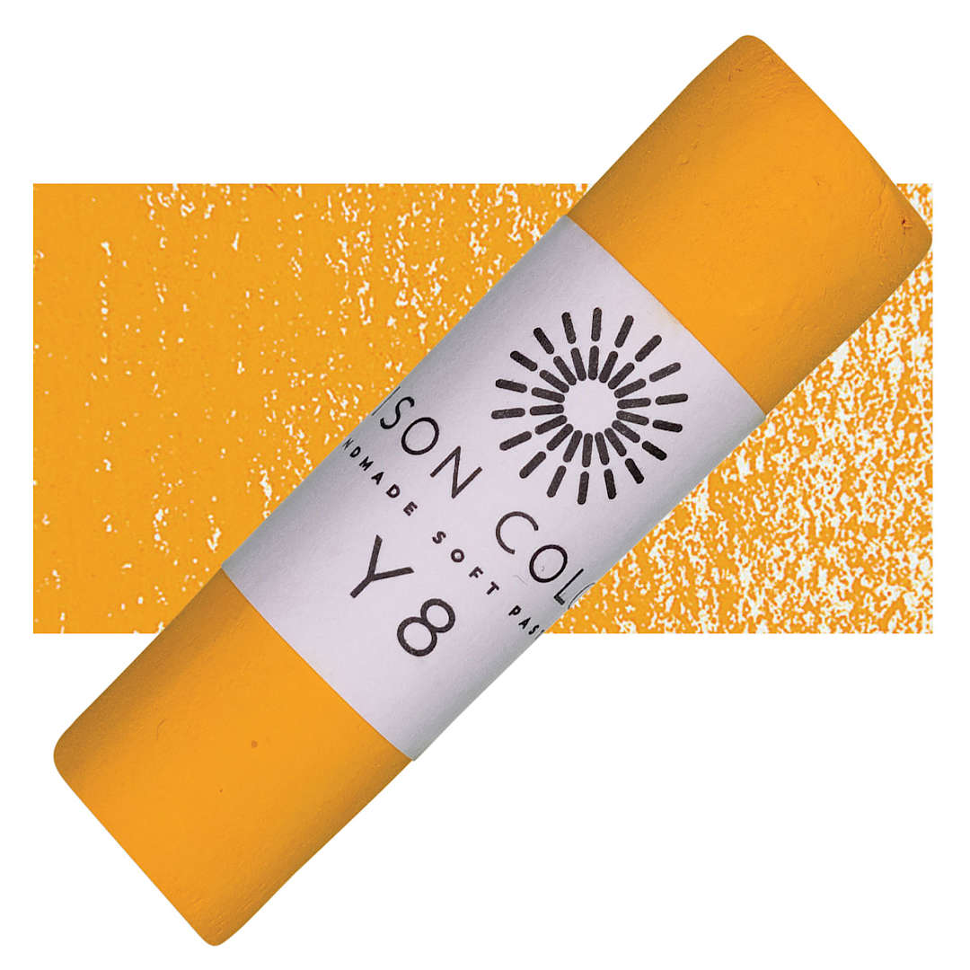 Open in modal - Unison Handmade Pastel - Yellow 8 pastel and swatch