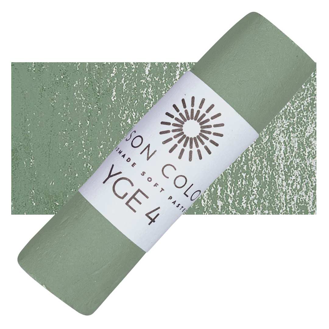 Open in modal - Unison Handmade Pastel - Yellow Green Earth 4 pastel and swatch