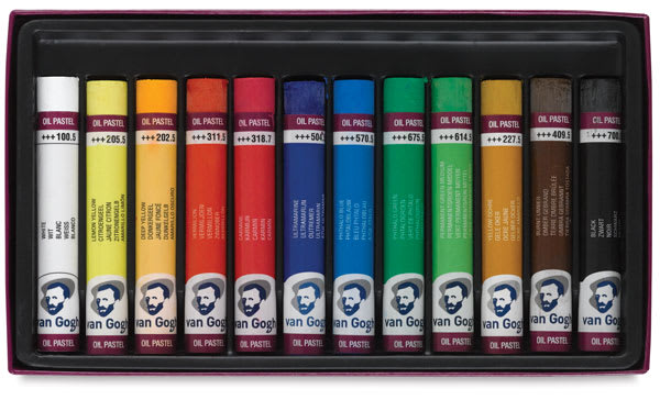 Open in modal - Van Gogh Oil Pastel Set - Assorted Colors, Set of 12 (set contents)