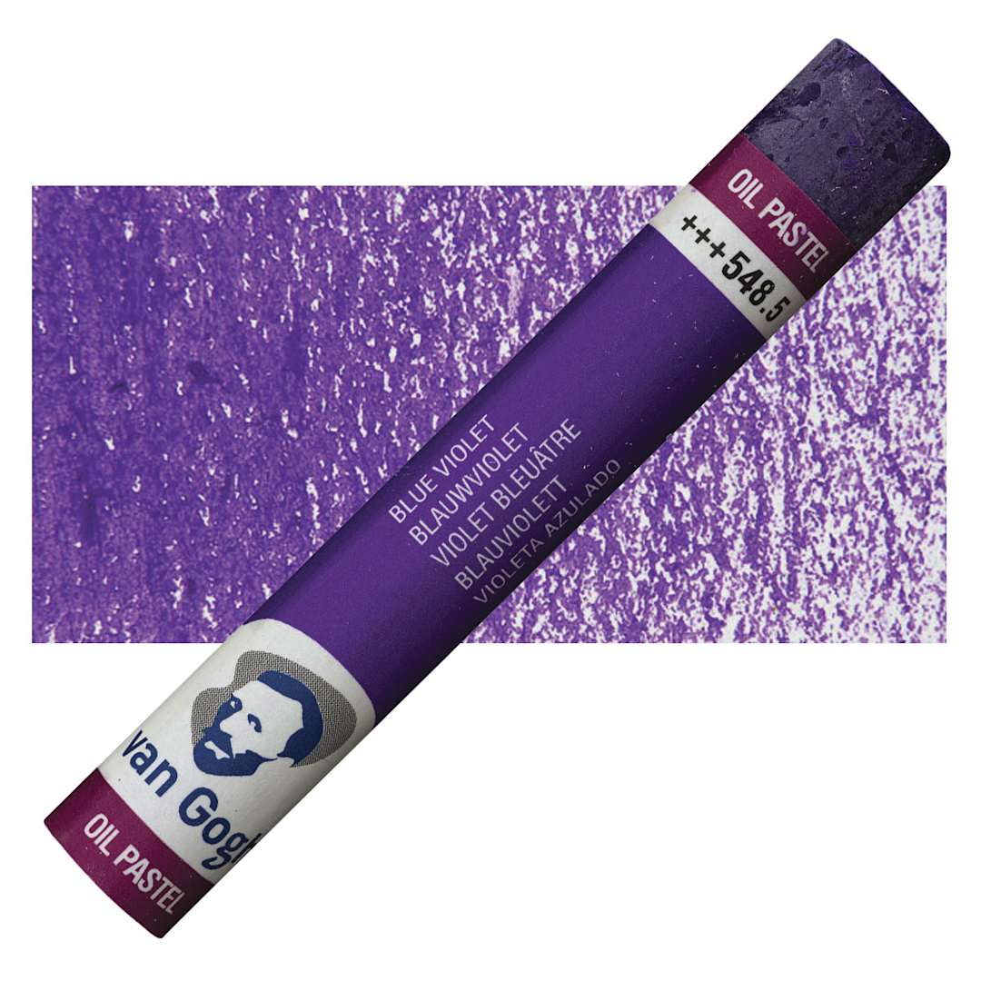 Open in modal - Van Gogh Oil Pastel - Blue Violet 548.5 oil pastel and swatch
