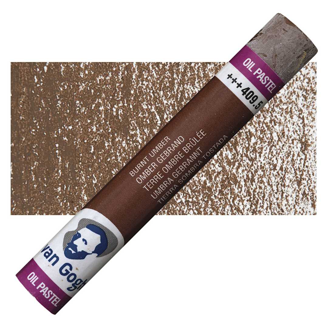 Open in modal - Van Gogh Oil Pastel - Burnt Umber 409.5 oil pastel and swatch