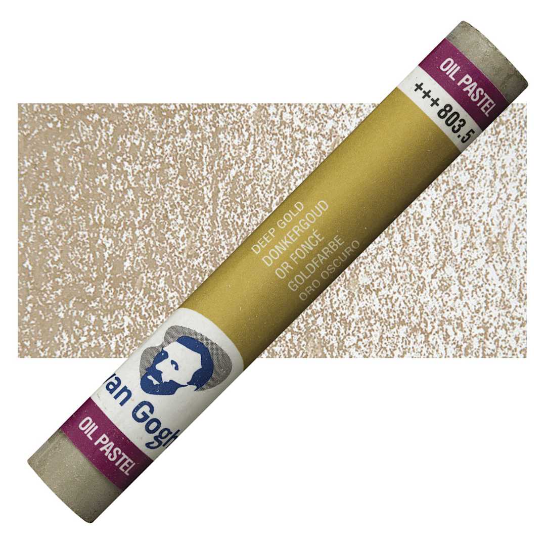 Open in modal - Van Gogh Oil Pastel - Deep Gold 803.5 oil pastel and swatch