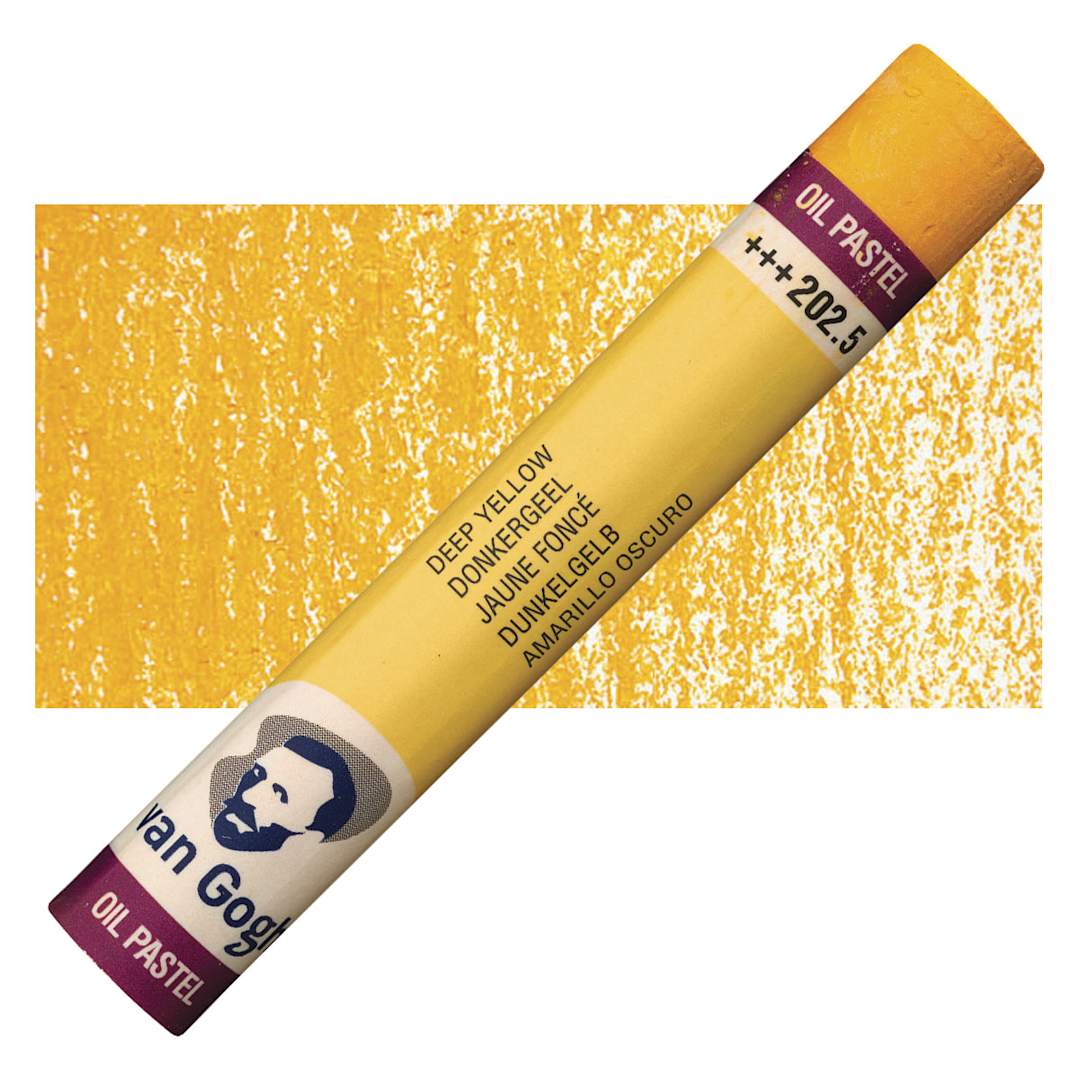 Open in modal - Van Gogh Oil Pastel - Deep Yellow 202.5 oil pastel and swatch