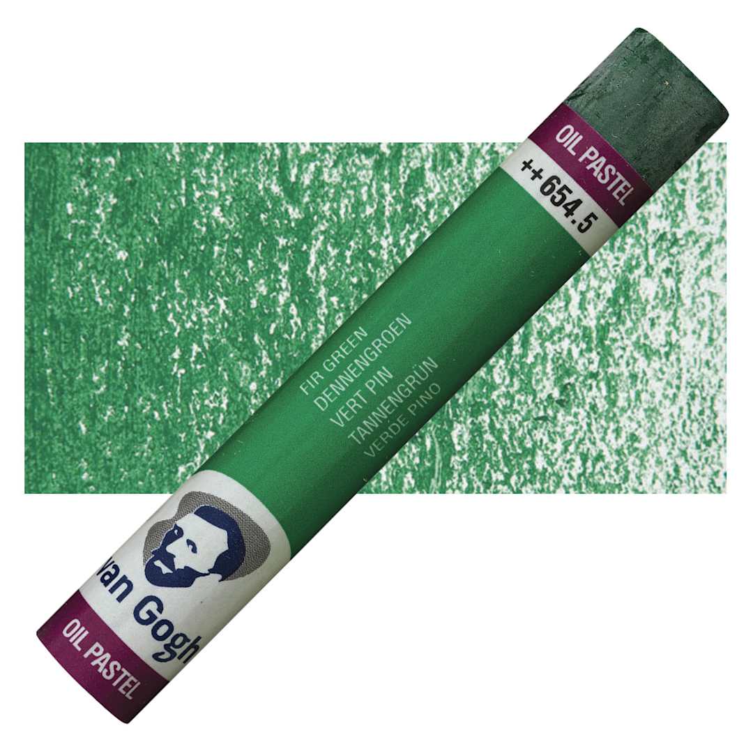 Open in modal - Van Gogh Oil Pastel - Fir Green 654.5 oil pastel and swatch