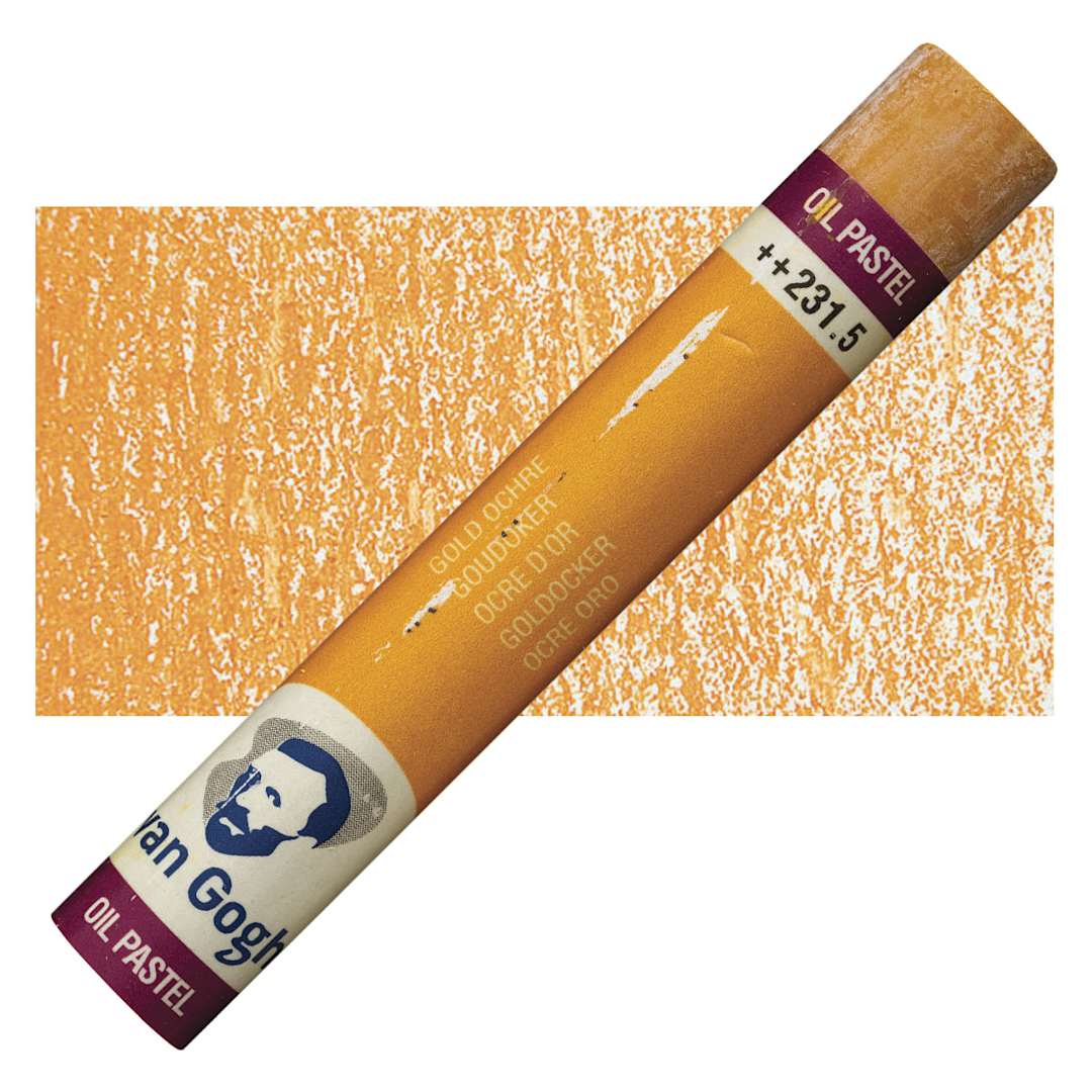 Open in modal - Van Gogh Oil Pastel - Gold Ochre 231.5 oil pastel and swatch