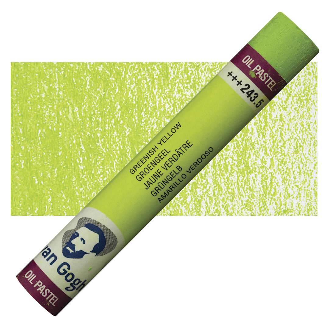 Open in modal - Van Gogh Oil Pastel - Green Yellow 243.5 oil pastel and swatch