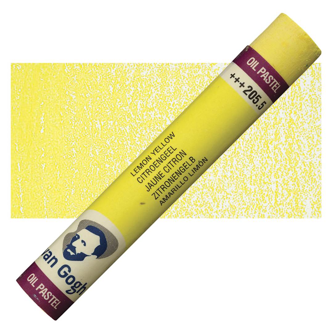 Open in modal - Van Gogh Oil Pastel - Lemon Yellow 205.5 oil pastel and swatch