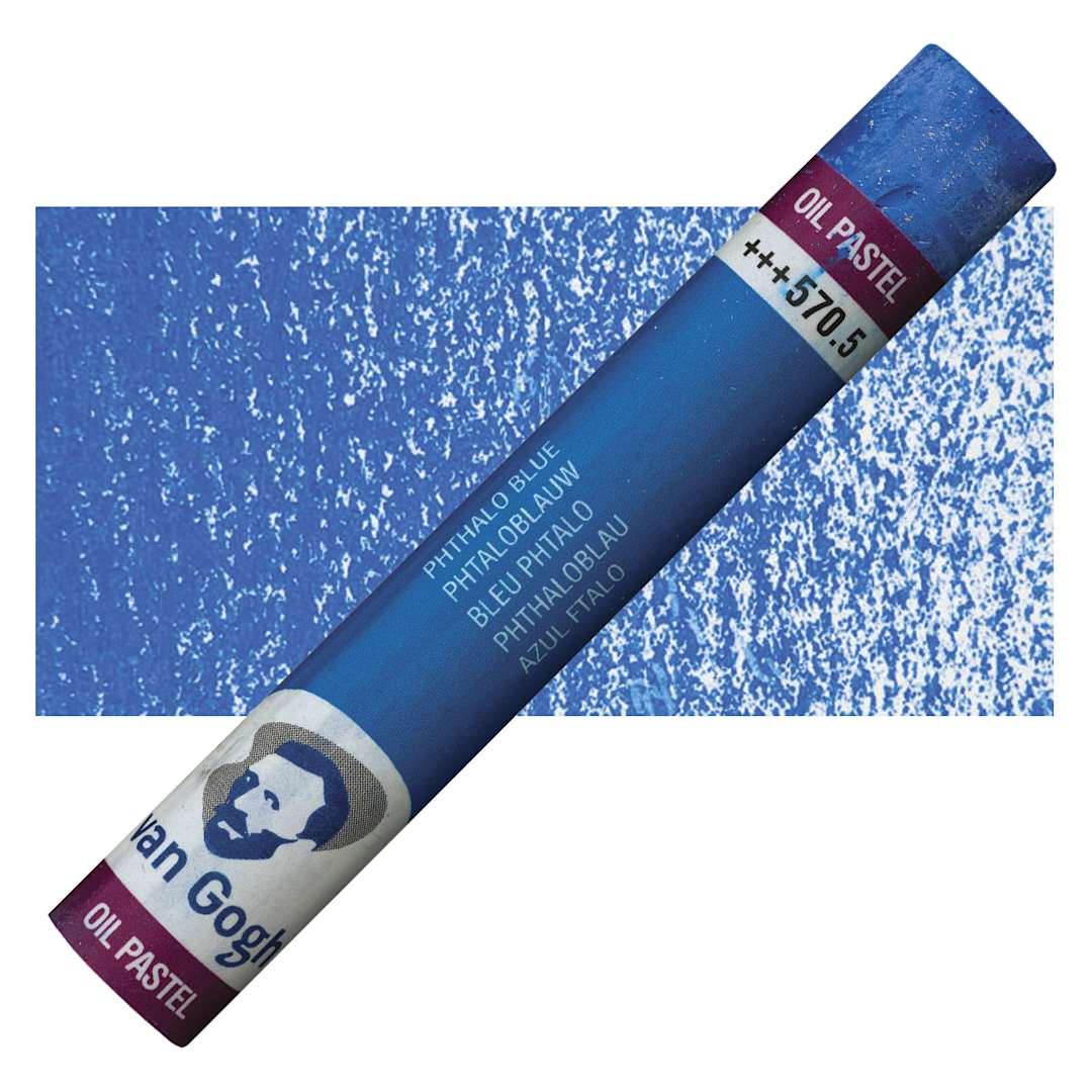 Open in modal - Van Gogh Oil Pastel - Phthalo Blue 570.5 oil pastel and swatch