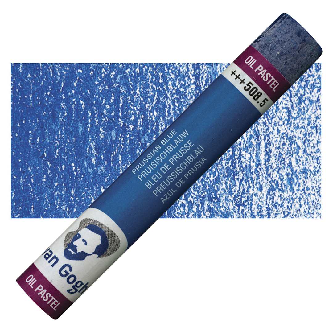 Open in modal - Van Gogh Oil Pastel - Prussian Blue 508.5 oil pastel and swatch