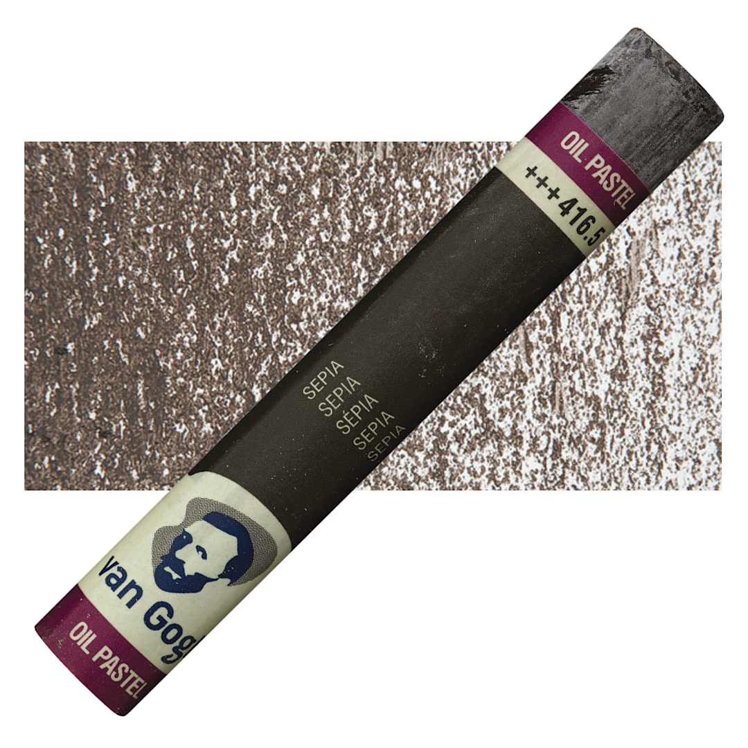 Open in modal - Van Gogh Oil Pastel - Sepia 416.5 oil pastel and swatch