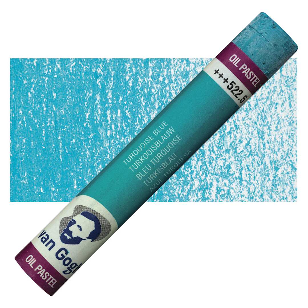 Open in modal - Van Gogh Oil Pastel - Turquoise Blue 522.5 oil pastel and swatch