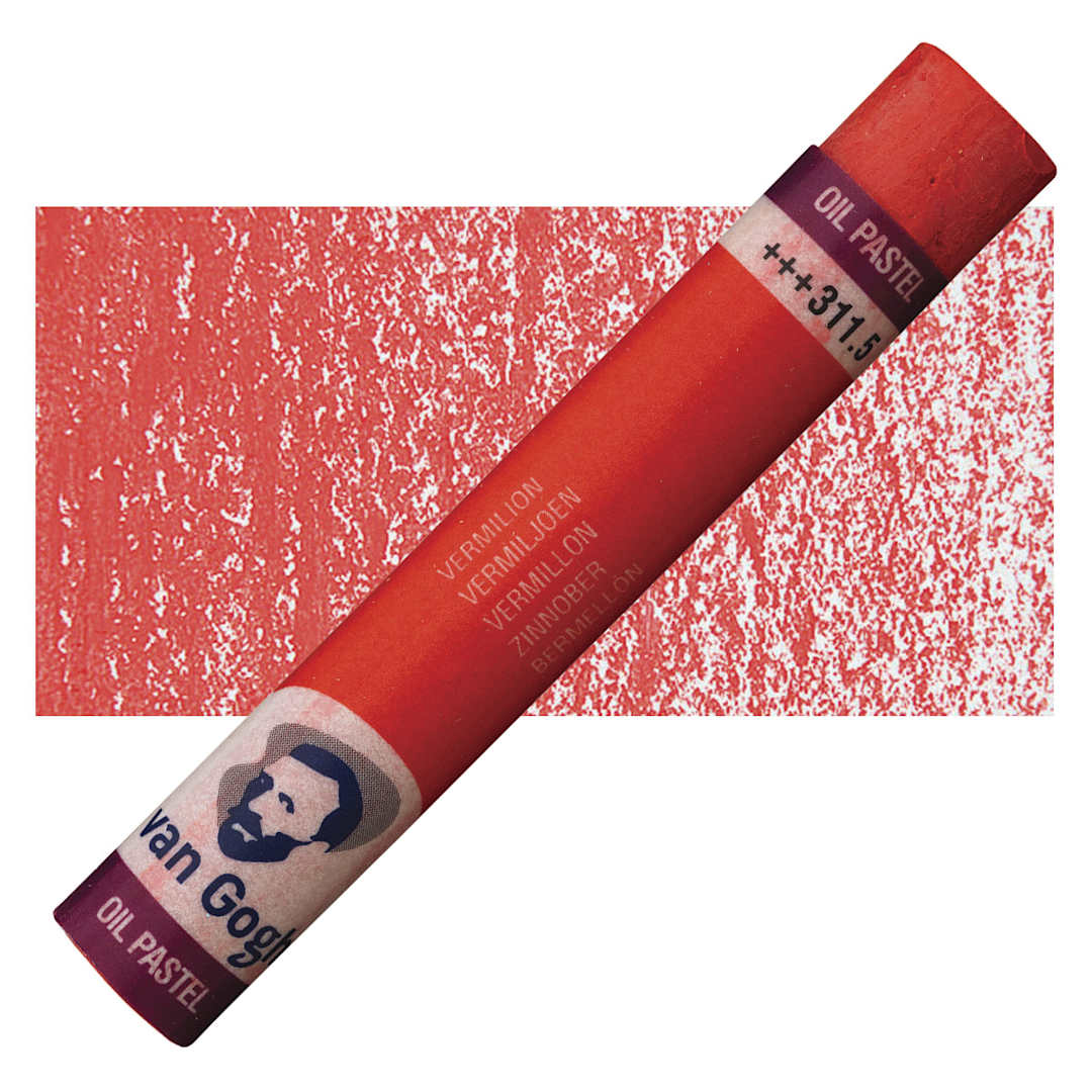 Open in modal - Van Gogh Oil Pastel - Vermilion 311.5 oil pastel and swatch