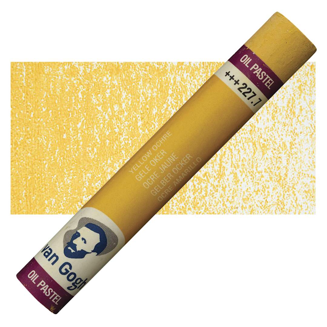 Open in modal - Van Gogh Oil Pastel - Yellow Ochre 227.7 oil pastel and swatch