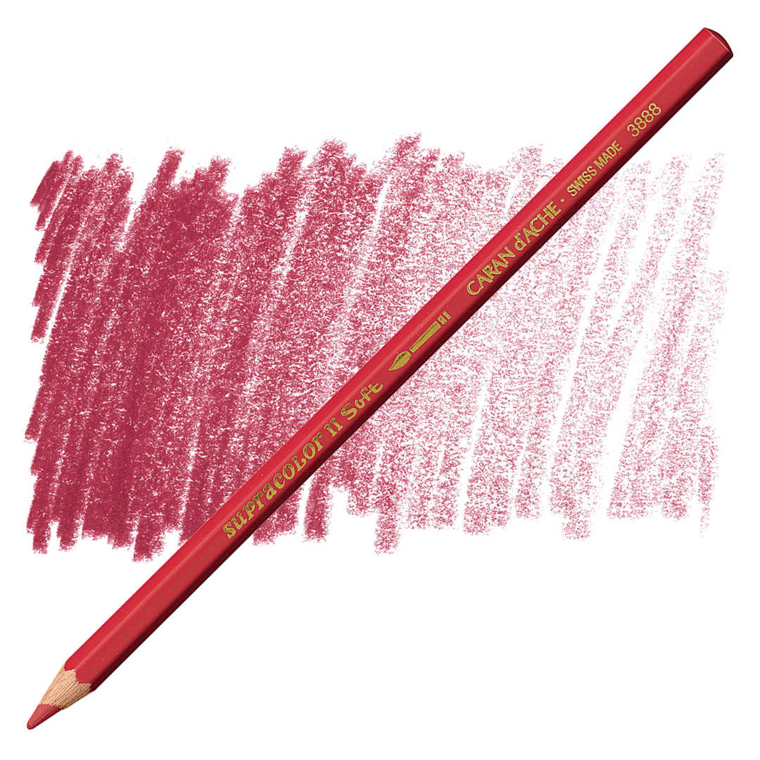 Open in modal - Caran d'Ache Supracolor Soft Aquarelle Pencil - Indian Red pencil and swatch