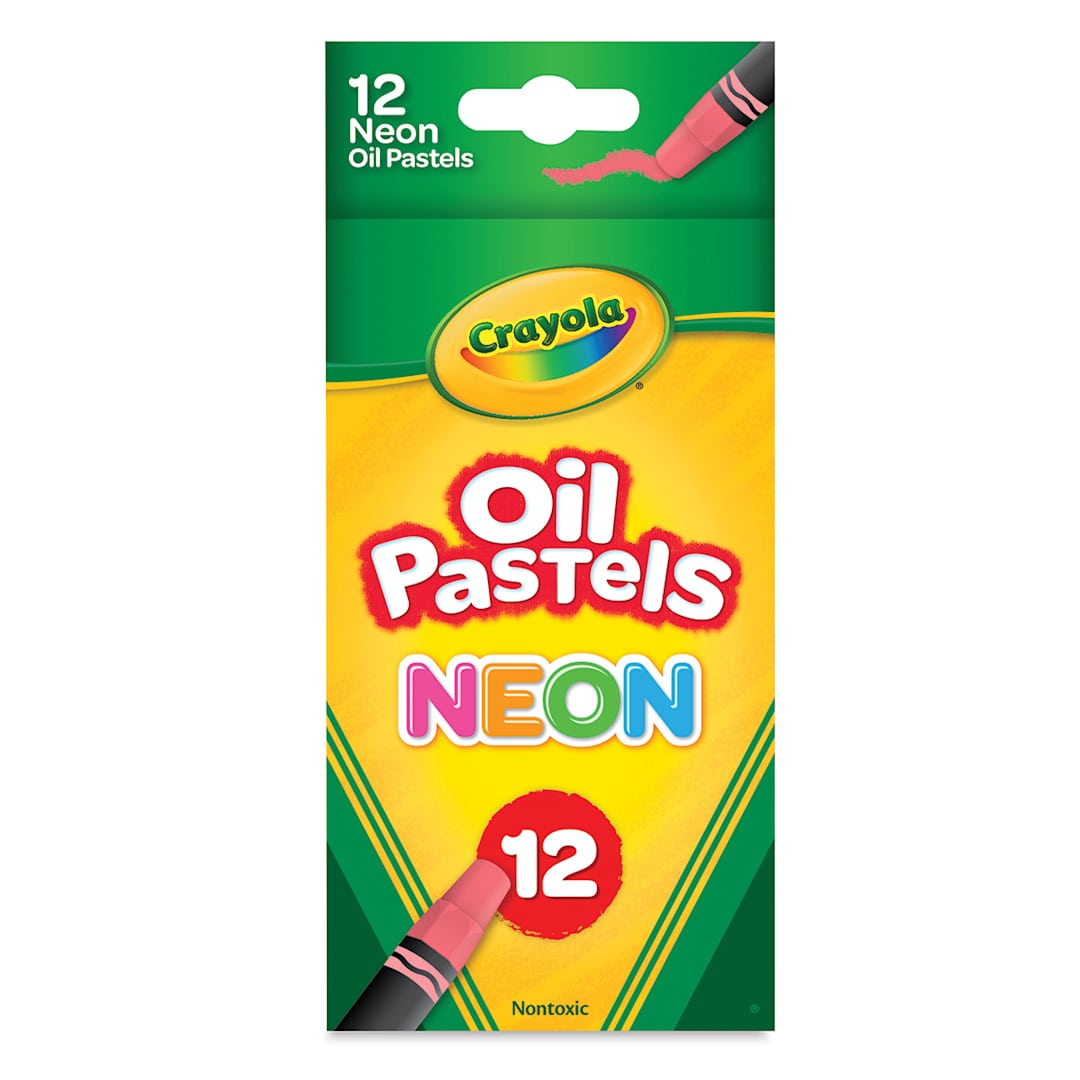 Open in modal - Crayola Oil Pastels - Neon Colors, Set of 12. In package.