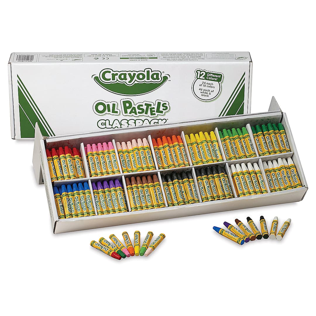 Open in modal - Crayola Oil Pastels - Assorted Colors, Class Pack of 336
