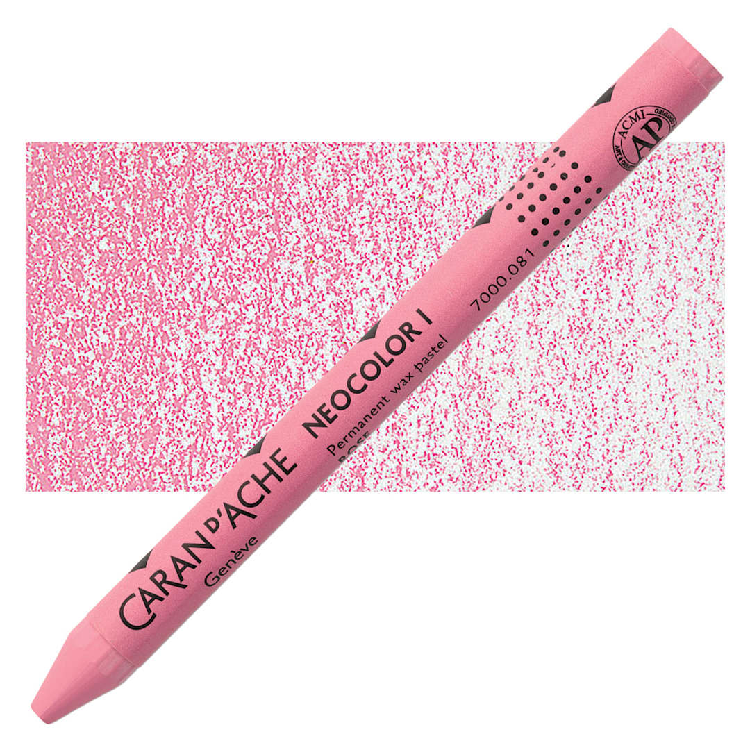 Open in modal - Caran d'Ache Neocolor I Wax Pastel - Pink pastel and swatch
