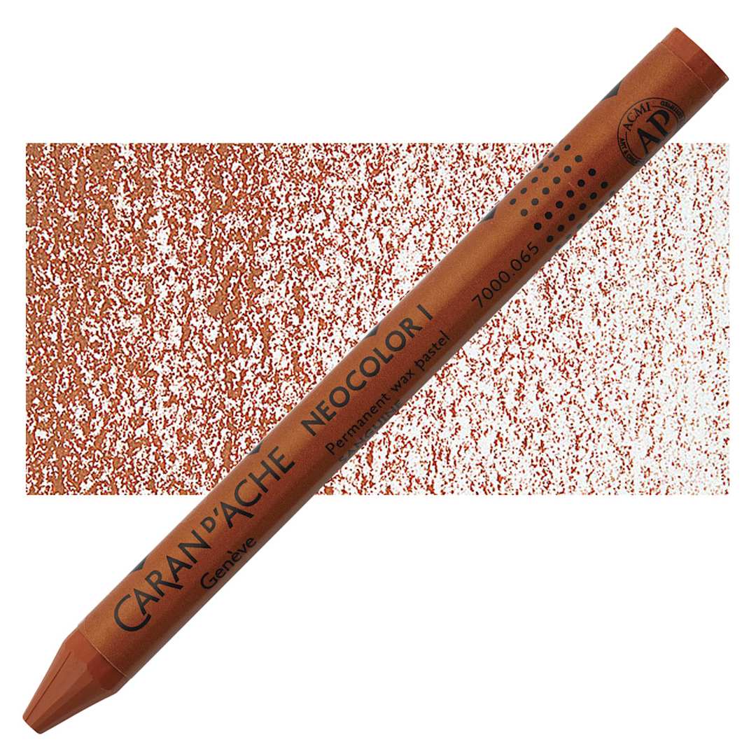 Open in modal - Caran d'Ache Neocolor I Wax Pastel - Russet pastel and swatch