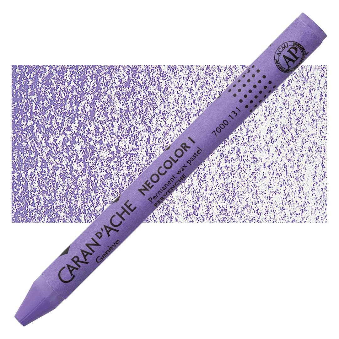 Open in modal - Caran d'Ache Neocolor I Wax Pastel - Periwinkle pastel and swatch