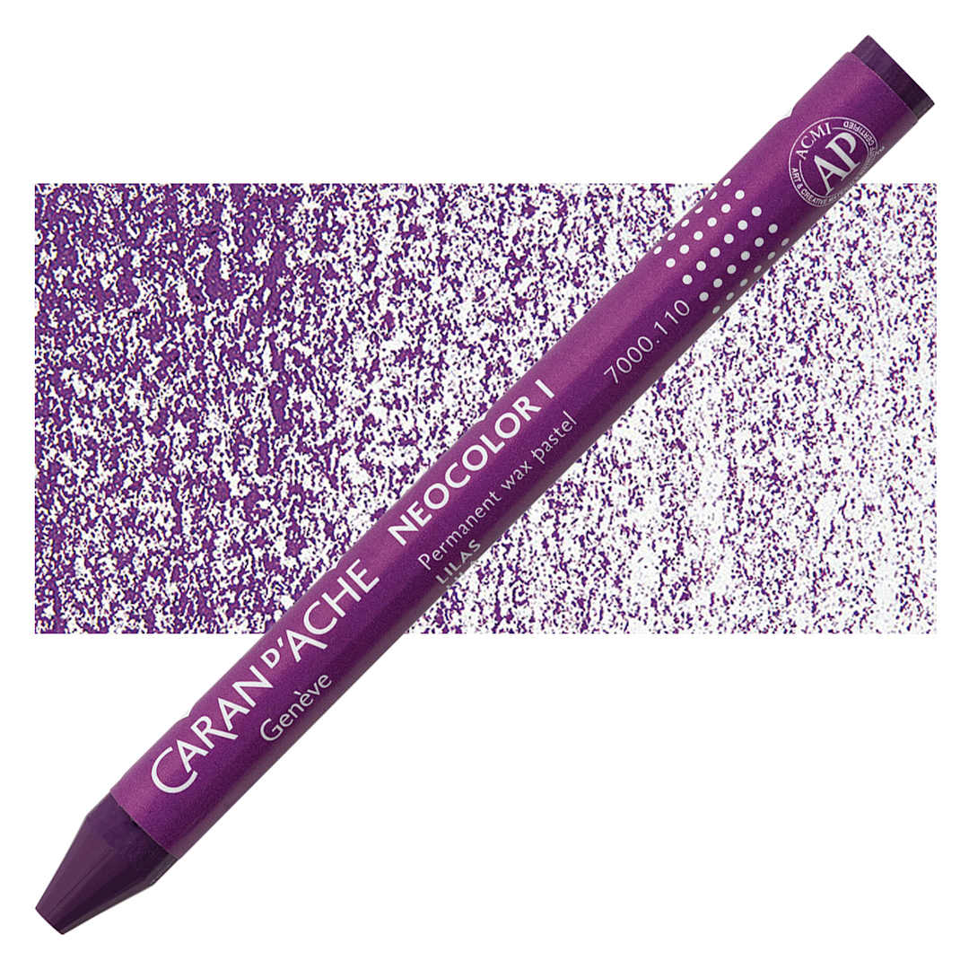 Open in modal - Caran d'Ache Neocolor I Wax Pastel - Lilac pastel and swatch