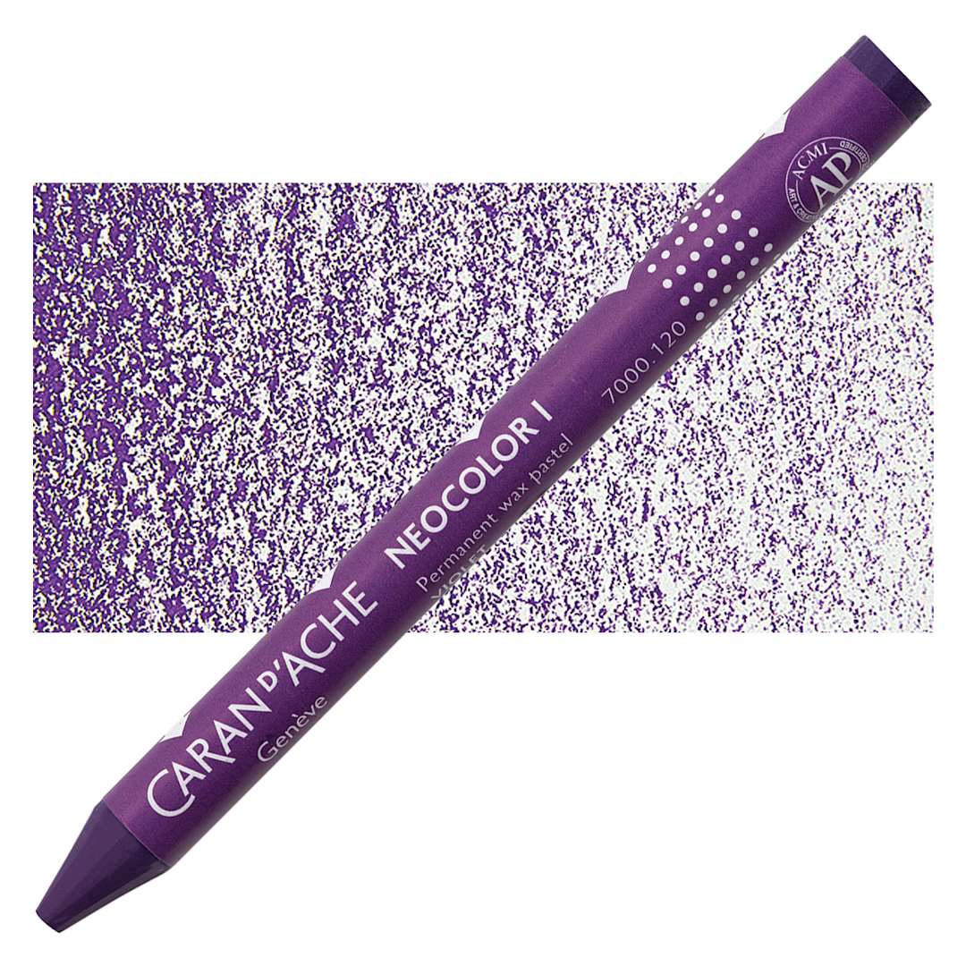 Open in modal - Caran d'Ache Neocolor I Wax Pastel - Violet pastel and swatch