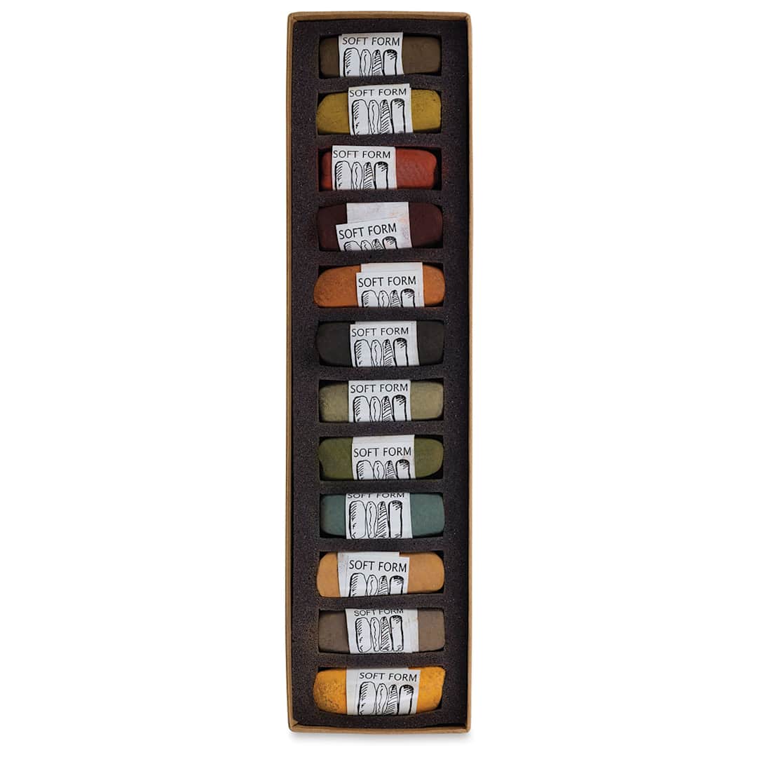Open in modal - Damp Earth, Set of 12 Pastels in Tray
