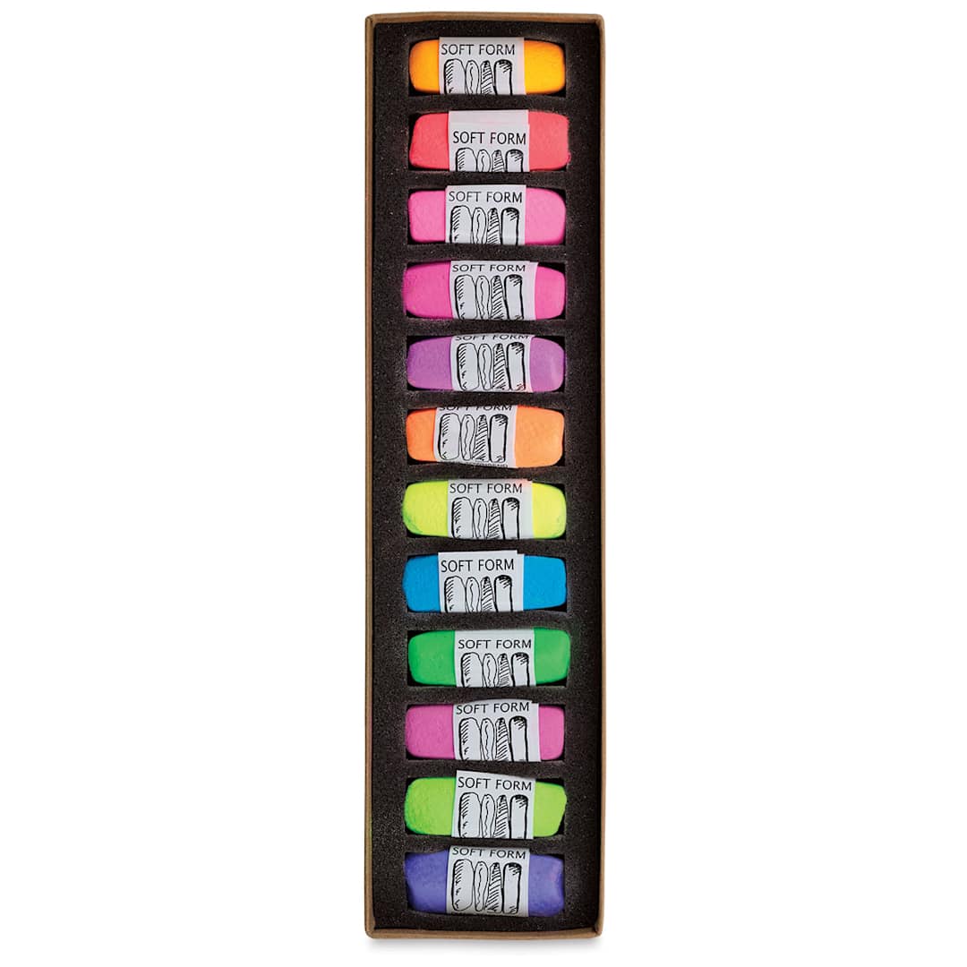 Open in modal - Fluorescent, Set of 12  Pastels in Tray