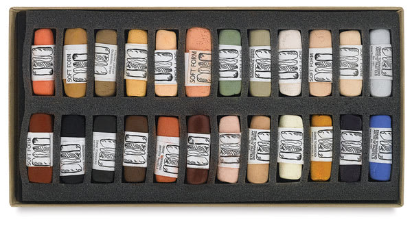 Open in modal - Portrait B, Set of 24 Pastels in Tray