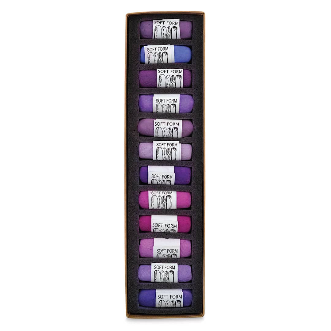 Open in modal - Purple/Violet, Set of 12 Pastels in Tray