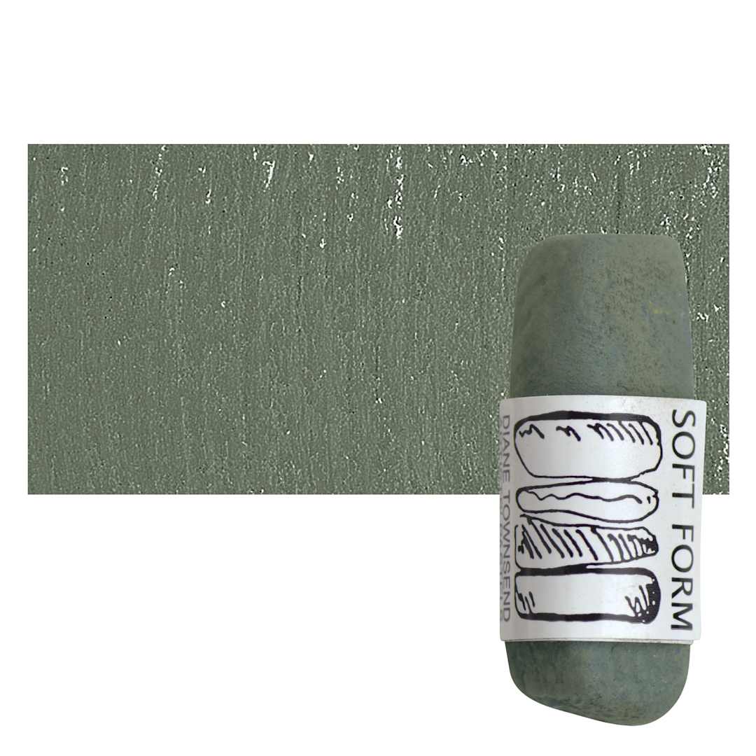 Open in modal - Townsend Artists' Soft Form Pastel - Sage (Dark) pastel and swatch