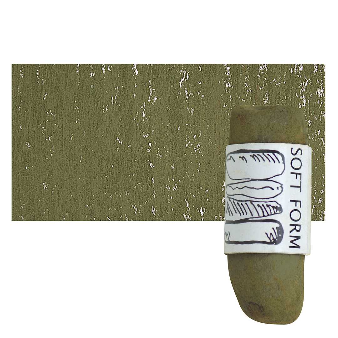 Open in modal - Townsend Artists' Soft Form Pastel - Tuscan Green pastel and swatch