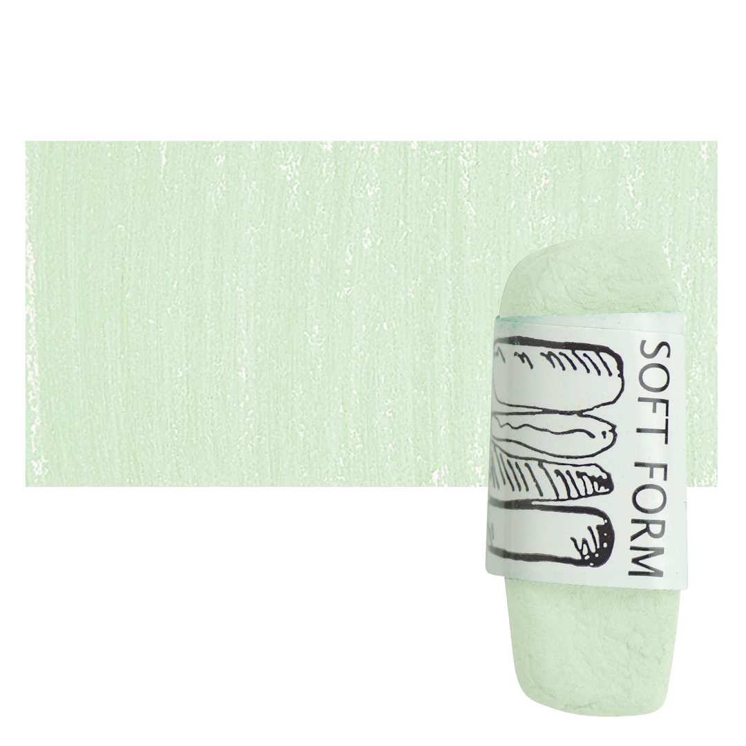 Open in modal - Townsend Artists' Soft Form Pastel - Light Phthalo Green 100 pastel and swatch