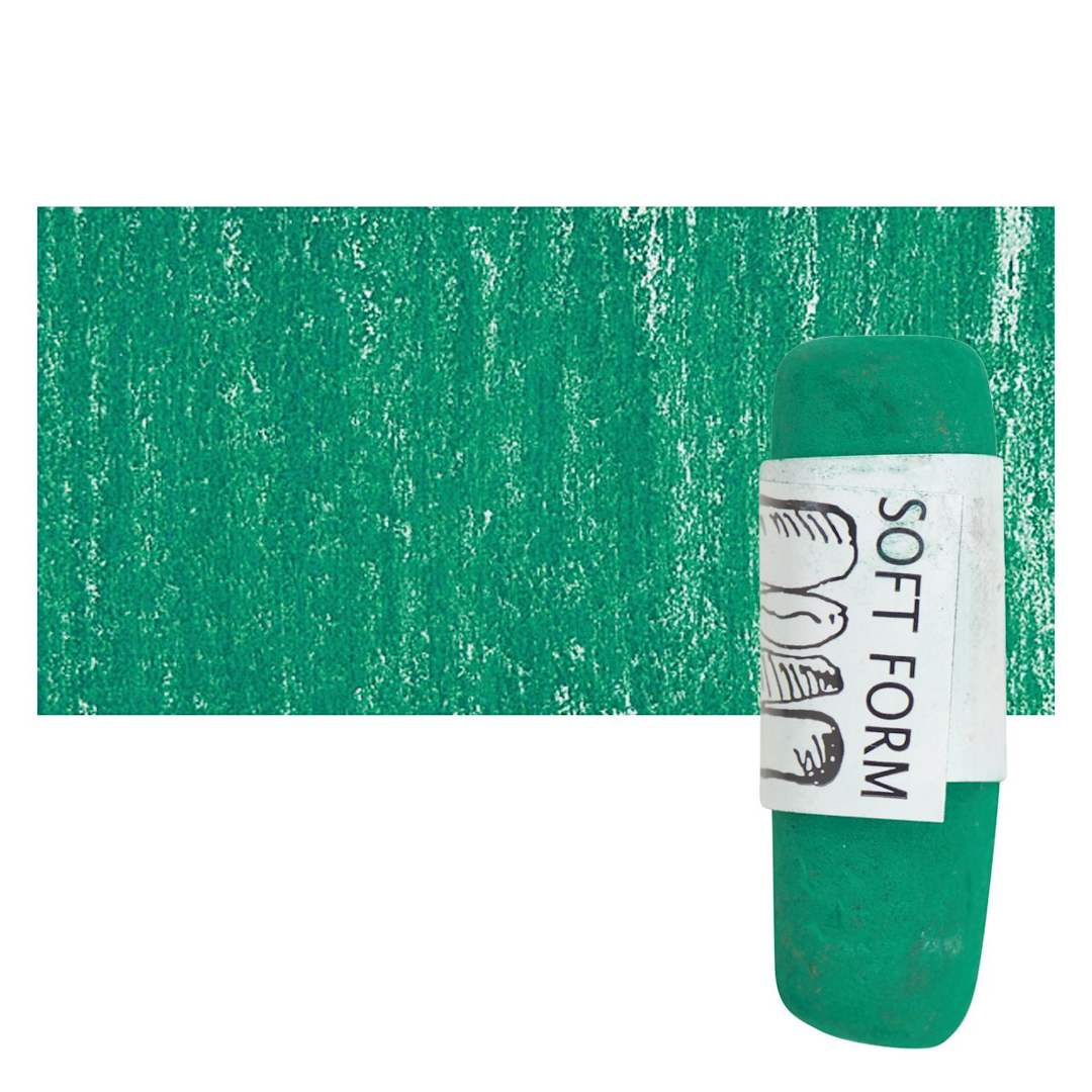 Open in modal - Townsend Artists' Soft Form Pastel - Phthalo Green 029 pastel and swatch