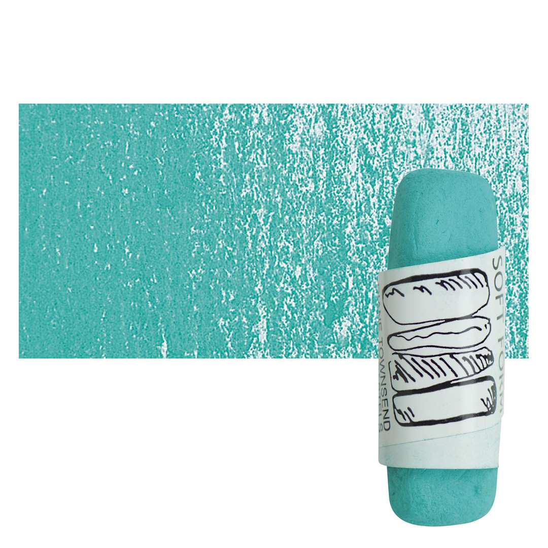 Open in modal - Townsend Artists' Soft Form Pastel - Viridian (Light) pastel and swatch