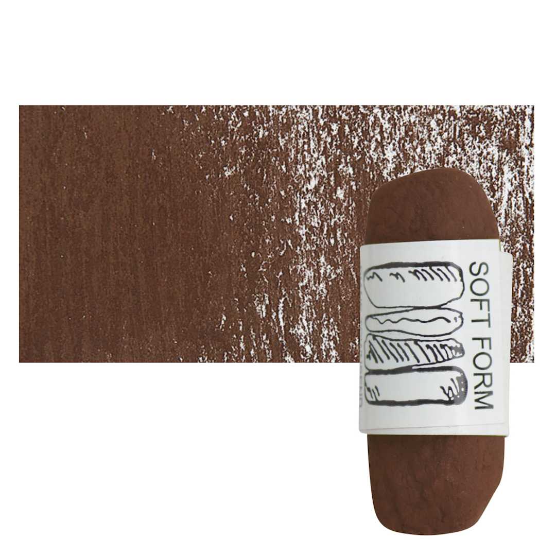 Open in modal - Townsend Artists' Soft Form Pastel - Cadmium Dark (Dark) pastel and swatch