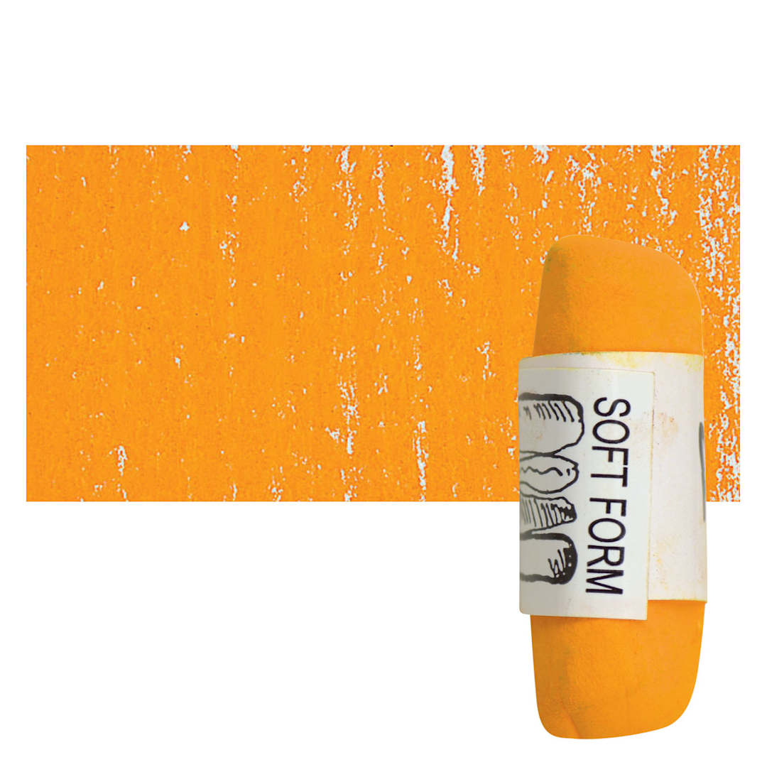 Open in modal - Townsend Artists' Soft Form Pastel - Cadmium Orange 022 pastel and swatch