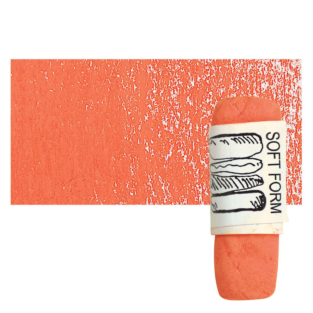 Open in modal - Townsend Artists' Soft Form Pastel - Cadmium Red Light (Light) pastel and swatch