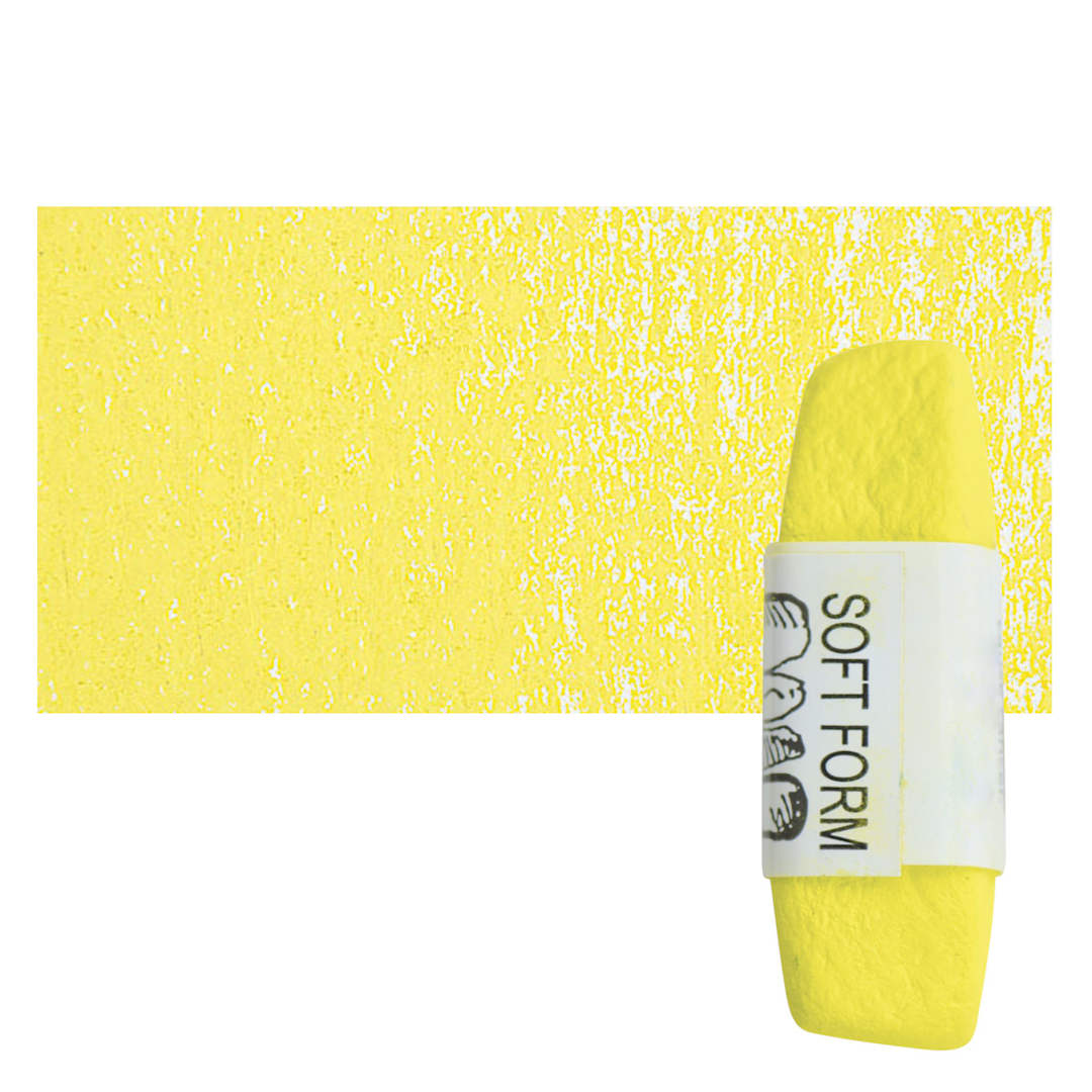 Open in modal - Townsend Artists' Soft Form Pastel - Cadmium Yellow Light (Dark) pastel and swatch