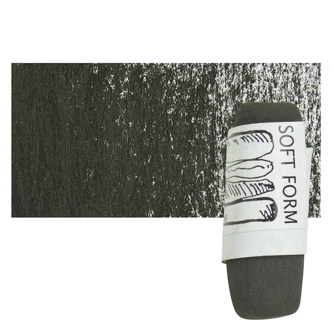 Open in modal - Townsend Artists' Soft Form Pastel - Dark Green 055 pastel and swatch