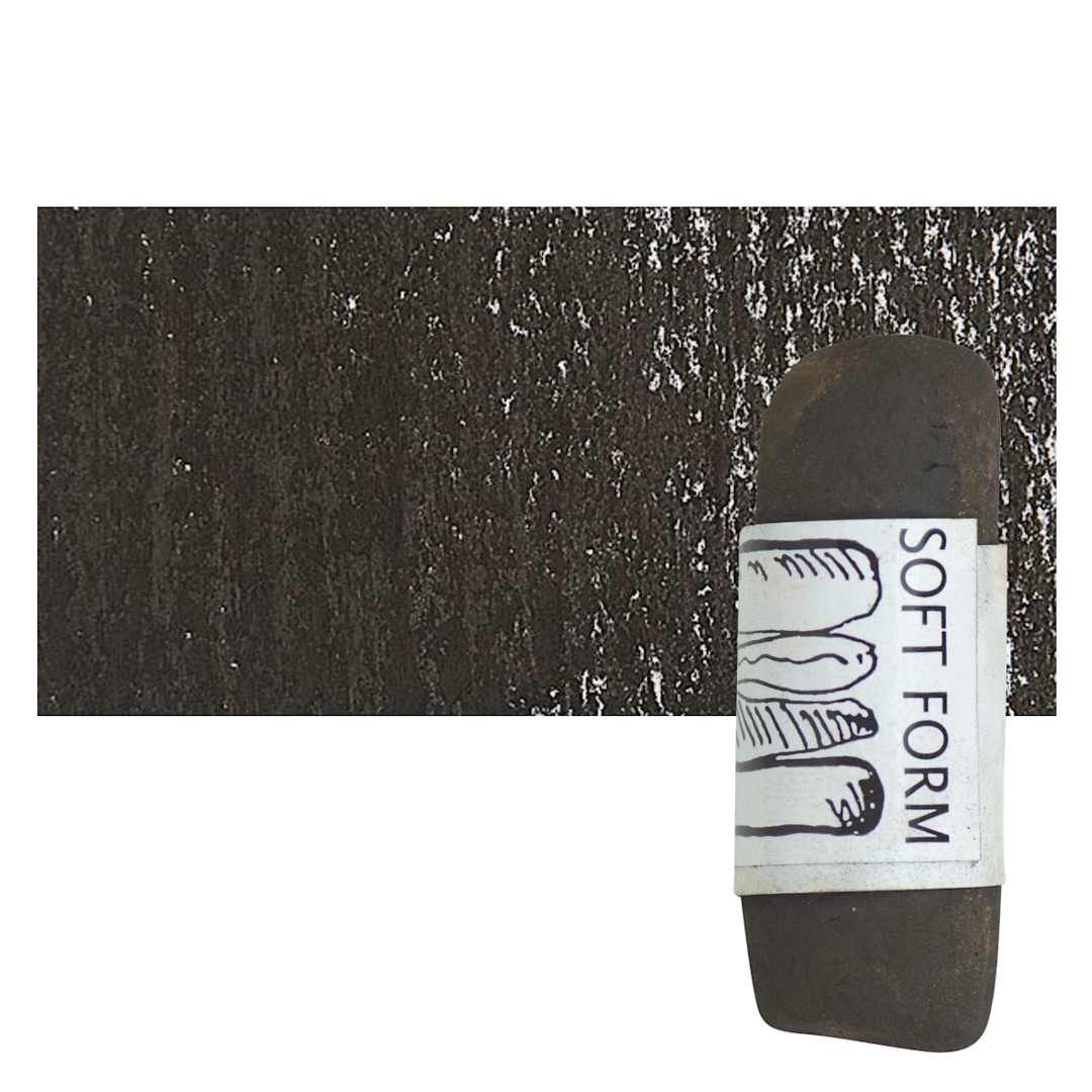 Open in modal - Townsend Artists' Soft Form Pastel - Dark Olive 058 pastel and swatch