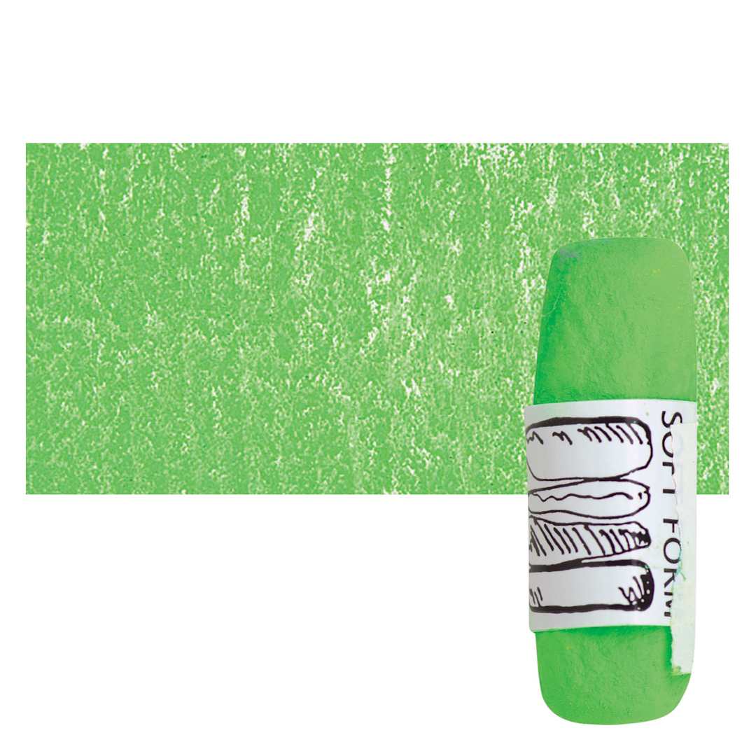 Open in modal - Townsend Artists' Soft Form Pastel - Fluorescent Green pastel and swatch