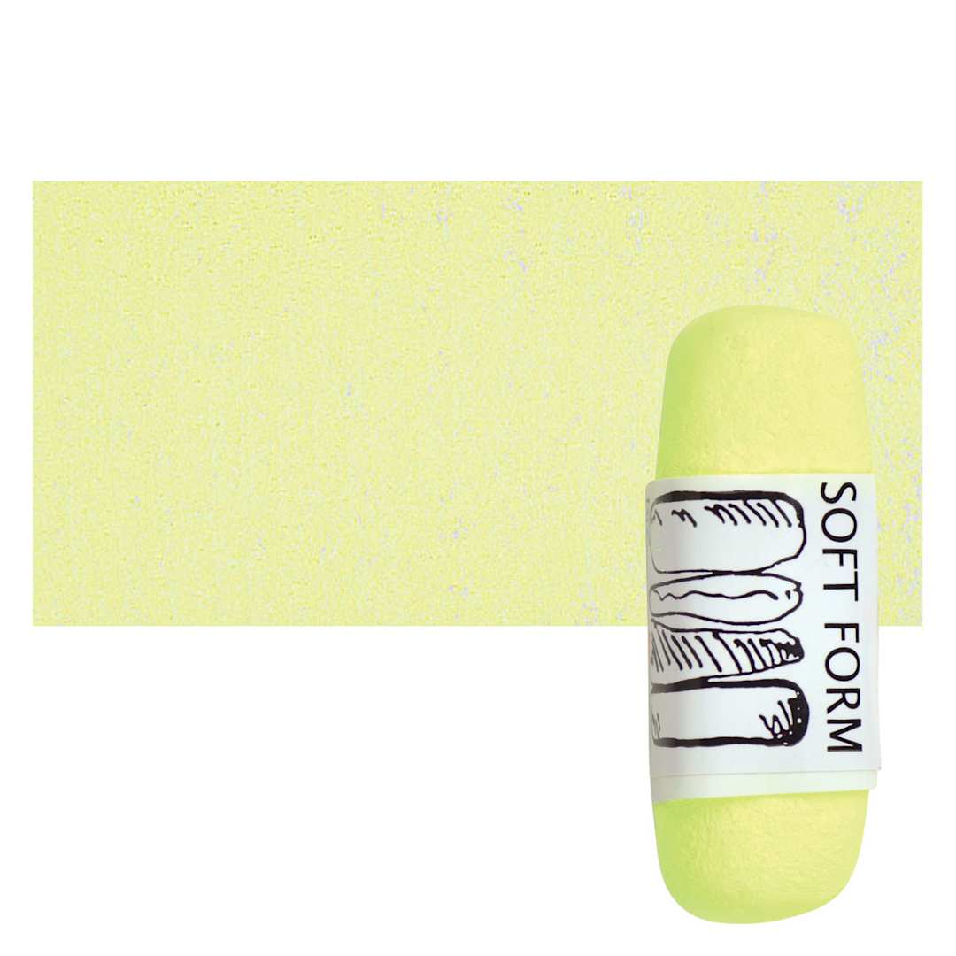 Open in modal - Townsend Artists' Soft Form Pastel - Fluorescent Lemon pastel and swatch