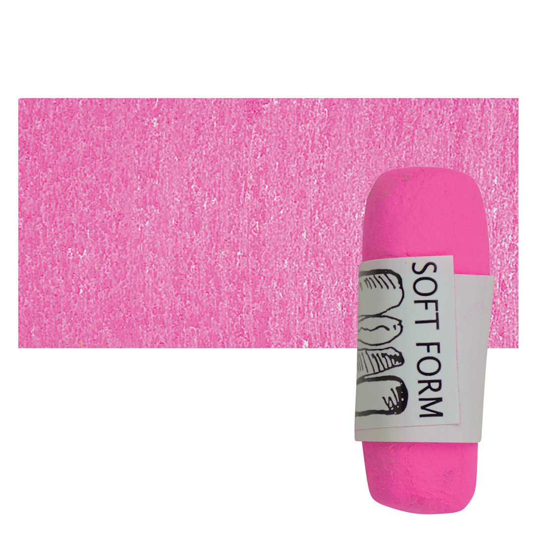Open in modal - Townsend Artists' Soft Form Pastel - Fluorescent Magenta pastel and swatch