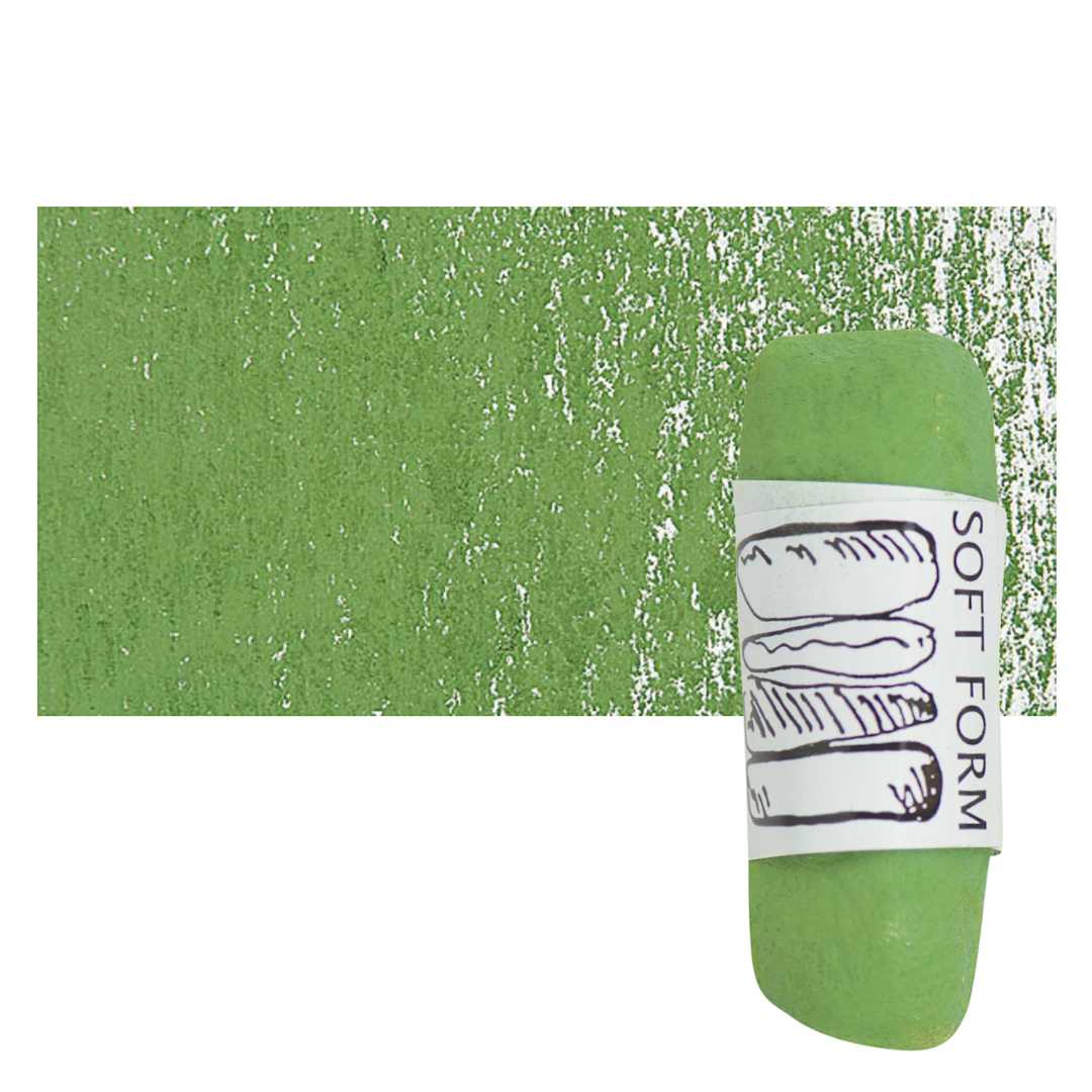 Open in modal - Townsend Artists' Soft Form Pastel - Green Oxide 009 pastel and swatch