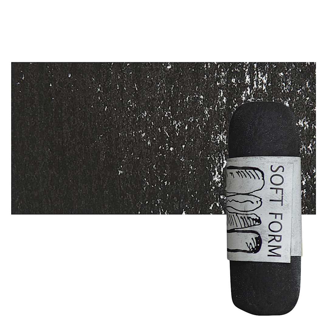 Open in modal - Townsend Artists' Soft Form Pastel - Mars Black Dark pastel and swatch