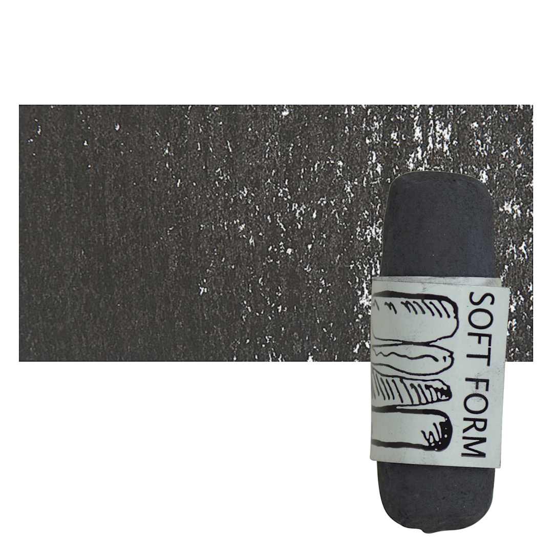 Open in modal - Townsend Artists' Soft Form Pastel - Mars Black (Light) pastel and swatch